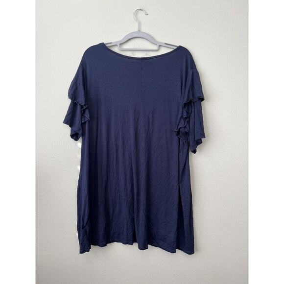 Janette Plus Top Womens 3X Floral Tunic Embroidered Boho *Small Hole* Ruffle - Picture 11 of 11